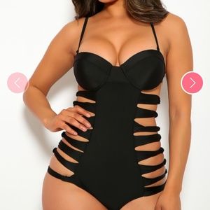 Hot pink 1 piece bathing suit